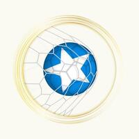 Somalia scoring goal, abstract football symbol with illustration of Somalia ball in soccer net. vector