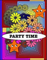 party time illustration for background, banner, poster, flyer, template, design, etc vector