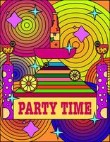 party time illustration for background, banner, poster, flyer, template, design, etc vector