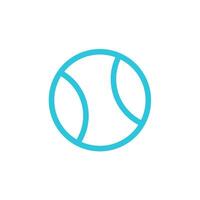 tenis pelota. aislado en blanco antecedentes. desde azul icono colocar. vector