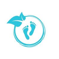 Foot care icon. Isolated on white background. From blue icon set vector