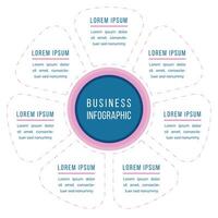 Infographic circle design 7 steps, objects, options or elements business information vector