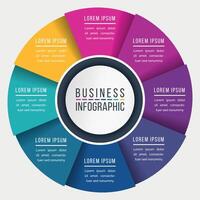 infografia 8 opciones o pasos diseño modelo para negocio información vector