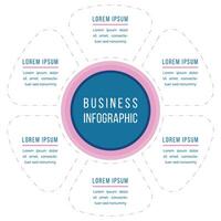 infografia diseño 6 6 opciones o pasos negocio información modelo vector