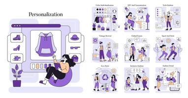 personalization. Flat Illustration vector