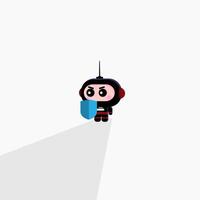 security robot character vector