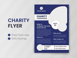 Charity Flyer design and Event Fundraising banner volunteer Donation poster template vector
