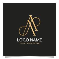 luxury initial letter AA logo design template vector