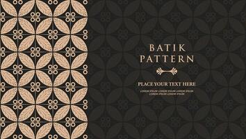 Luxury and elegant Javanese ethnic batik pattern template vector