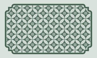 Batik traditional Javanese ethnic batik pattern template vector