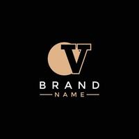 The combination of the letter V and the celestial moon vector