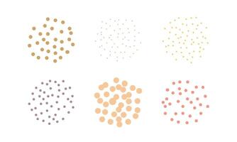 Allergen dust, different types dots set. Illustration vector