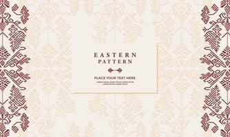 eastern pattern background with a decorative frame and a place for text vector