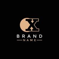 This captivating flat logo design features the letter X as its focal point, with a celestial twist that sets it apart from the ordinary vector