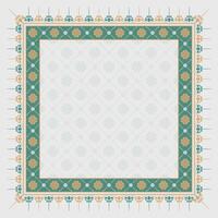 traditional batik pattern background with a decorative frame and a place for text vector