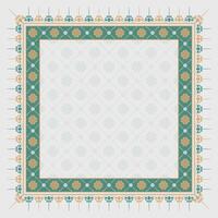 traditional batik pattern background with a decorative frame and a place for text vector