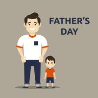 Happy Father Day Celebration with Character of Dad and Son Family vector