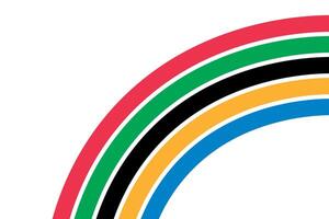 medio de el olímpico arco iris aislado en transparente antecedentes. ilustración. vector