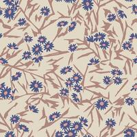 modern flower and branches illustration seamless repeat pattern digital artwork vector