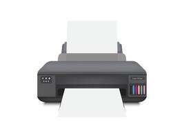 Realistic inkjet printer design illustration isolated on white background. vector