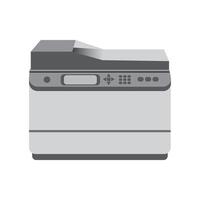 Flat printer icon on white background. vector