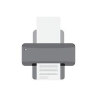 Flat printer icon on white background. vector