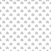 Simple seamless pattern with black lotus flowers on white background vector
