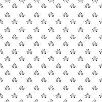 Simple seamless pattern with black lotus flowers on white background vector