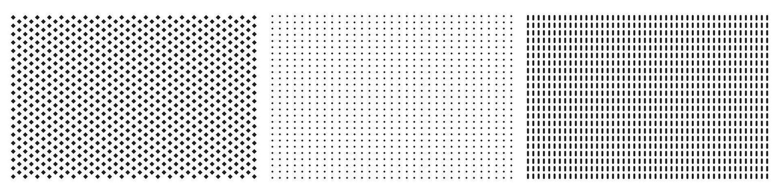 Abstract Halftone Dot Patterns In Geometric Shapes. Isolated Illustration