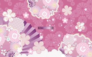 Japanese style pattern or background design. vector