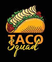 Taco Squad t-shirt design. vector