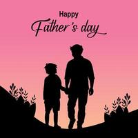 happy father's day greeting card Fathers Day social media post Celebrating vector