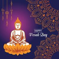 Flat vertical poster template for vesak day illustration festival celebration social media post and vesak day Banner vector