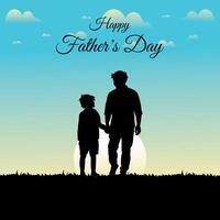 happy father's day greeting card Fathers Day social media post Celebrating vector