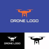 plantilla de diseño de logotipo de drones vector