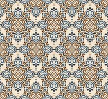 Colorful vintage seamless pattern with mandala elements. Oriental damask background for fabric, wallpaper, tile, wrapping. Islam, Arabic, Indian, ottoman motifs vector