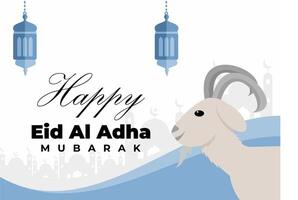 feliz celebración de eid al adha vector