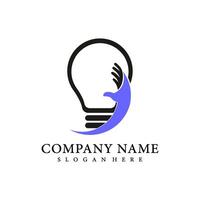 care bulb logo template illustration design vector