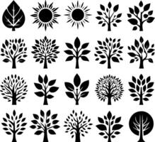 Tree Silhouettes Illustration Icon vector