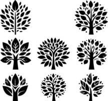 Tree Silhouettes Illustration Icon vector