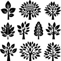 Tree Silhouettes Illustration Icon vector