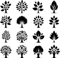 Tree Silhouettes Illustration Icon vector