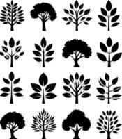 Tree Silhouettes Illustration Icon vector