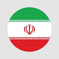 National Flag of Iran. Iran Flag. Iran Round flag. vector