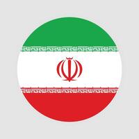 National Flag of Iran. Iran Flag. Iran Round flag. vector