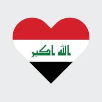 nacional bandera de Irak. Irak bandera. Irak corazón bandera. vector