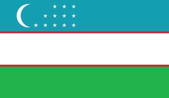National Flag of Uzbekistan. Uzbekistan Flag. vector