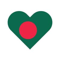 National Flag of Bangladesh. Bangladesh Flag. Bangladesh Heart flag. vector