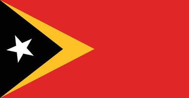 National Flag of East Timor. East Timor Flag. vector