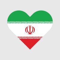 National Flag of Iran. Iran Flag. Iran Heart flag. vector